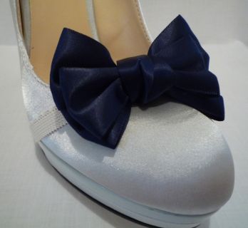 Satinschleife 'Navy blue'