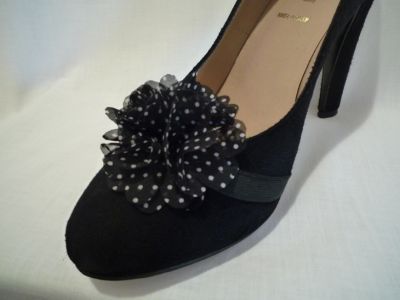 Stoffblume 'Black & White'