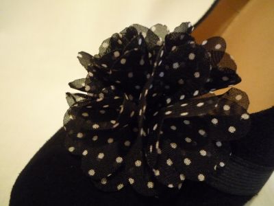 Stoffblume 'Black & White'