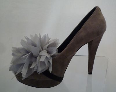 Stoffblume 'Grey Splash'