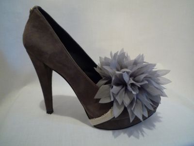 Stoffblume 'Grey Splash'